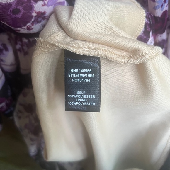 CRYSTAL DOLLS Womens Beige Lined Tie Closure 3/4 Sleeve A-Line Dress XS - Picture 14 of 17